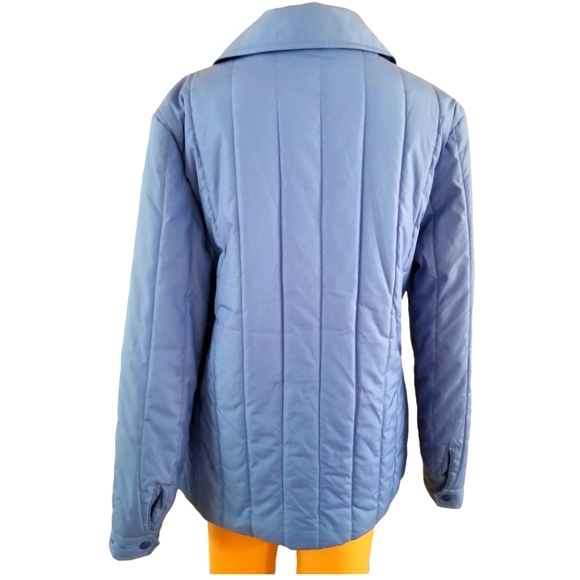J. Crew light to medium weight quilted winter jacket in periwinkle blue. Sz M - Picture 3 of 7